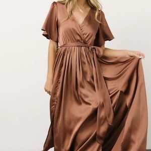 Baltic Born Sicily Rose Brown Maxi Dress
